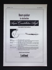 Original 1953 Advert Lockheed Super Constellation Style Aircraft