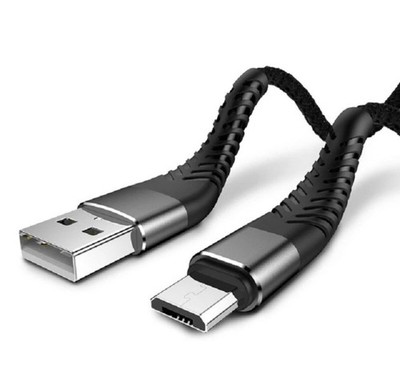 Heavy Duty 10 Foot Long Micro USB Fast Charger Data Cable Cords, Package Of 3