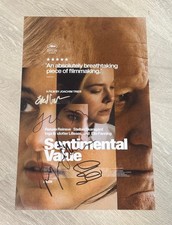 STELLAN SKARSGARD JOACHIM TRIER + 2 Cast Signed 11x17 Photo Sentimental Value