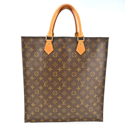 AUTH Louis Vuitton Monogram Sac Plat Hand Bag M51140 LV C1824AG802