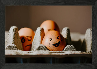 Egg Funnies Gerahmtes Wandbild Poster Leinwanddruck Bild