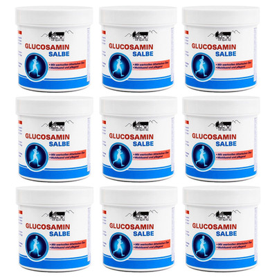9 x Glucosamin Salbe vom Pullach Hof 250 ml