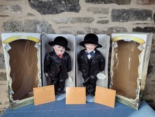 Leonardo Collection Laurel & Hardy Dolls With Box + Authenticity Certs