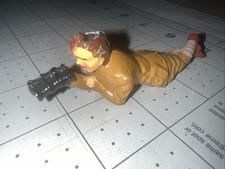High Grade Collector Quality Vintage Manoil Soldier Laying Down with Binoculars