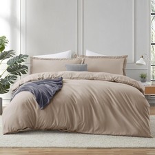 Hearth  Harbor Khaki Duvet Cover Full 80" x 90" , 05 - No Comforter 