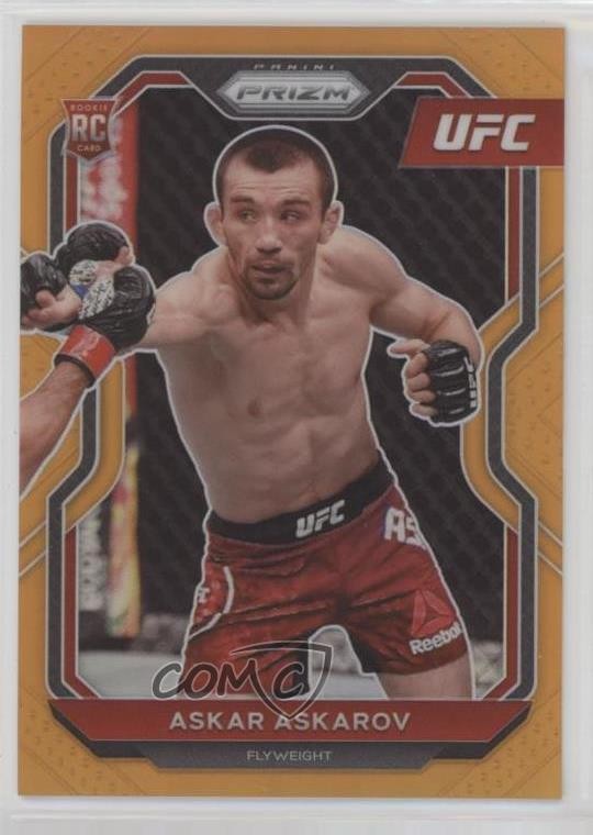 2021 Panini Prizm UFC Orange Prizm 47/99 Askar Askarov #8 Rookie RC nd3