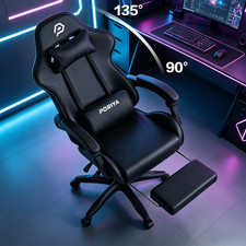 PORIYA Gaming Chair Home Office Computer Seat Racing PU Executive Recliner Chair — image 12