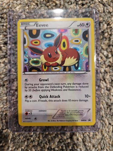 Pokemon TCG Eevee Black Star Promo BW94 Black & White Holo NM W/Swirl