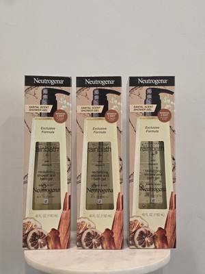 Neutrogena Rainbath Revitalizing Shower & Bath Gel Santal Scent 40 floz LOT OF 3