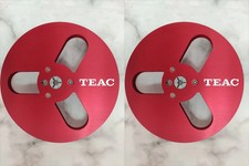 One Pair red TAPE REEL TEAC 7" inch Light Metal Aluminum Take Up Reel