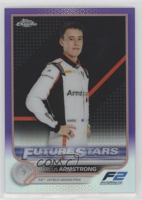 2022 Topps Chrome Formula 1 Purple Refractor 349/399 Marcus Armstrong #84 13ql