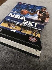 Sega Dreamcast NBA 2k1 Standee Display Promo Allen Inversion NBA Basketball 2000