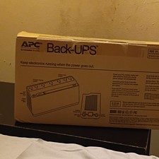 APC BE600M1 Battery Backup UPS 600 VA 330 W Surge Protection USB Port 7 Outlets