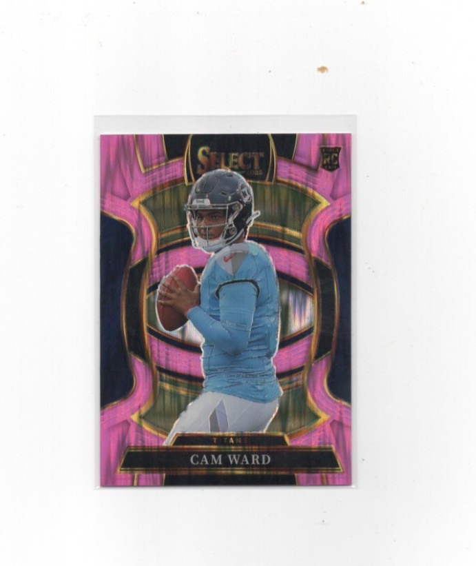2025 Panini Select - Concourse Cam Ward #26 Pink Shock Prizm (RC)