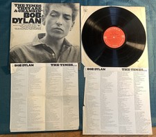 BOB DYLAN The Times They Are A-Changin' Mono 2-eye LP w/2 lyric inserts
