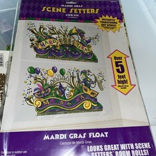 Mardi Gras Scene Center Add-On 2pcs 33.5x 65 In Party Supply Over 5 Feet High
