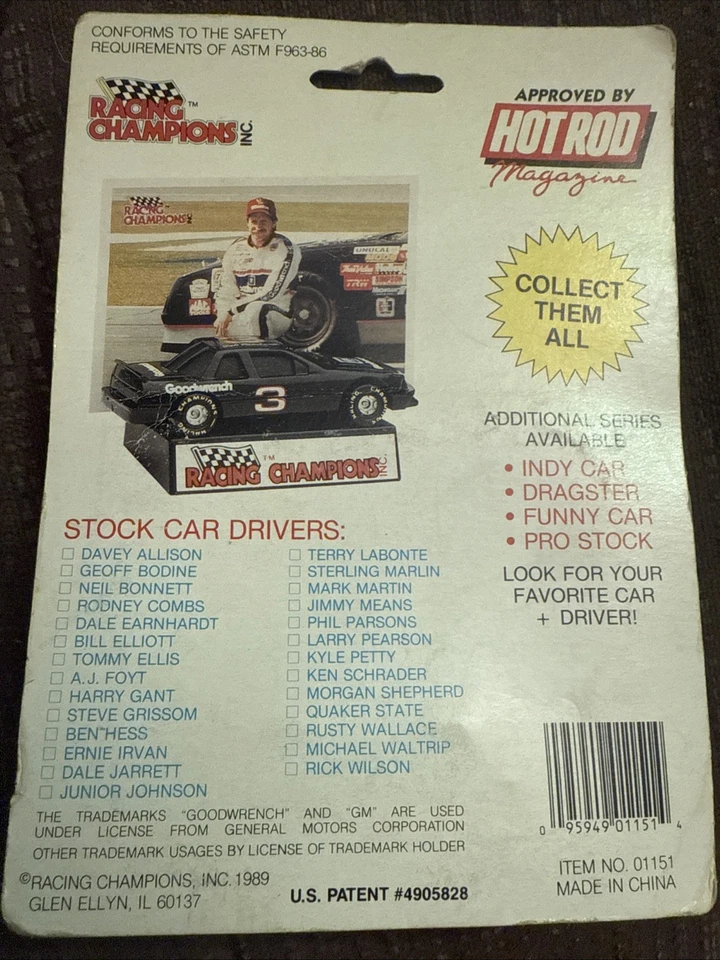  1:64 Bill Elliott #9 MELLING SUPER RARO 1989 FONDO PLANO NASCAR bv $100.00 Foto 2 de 2