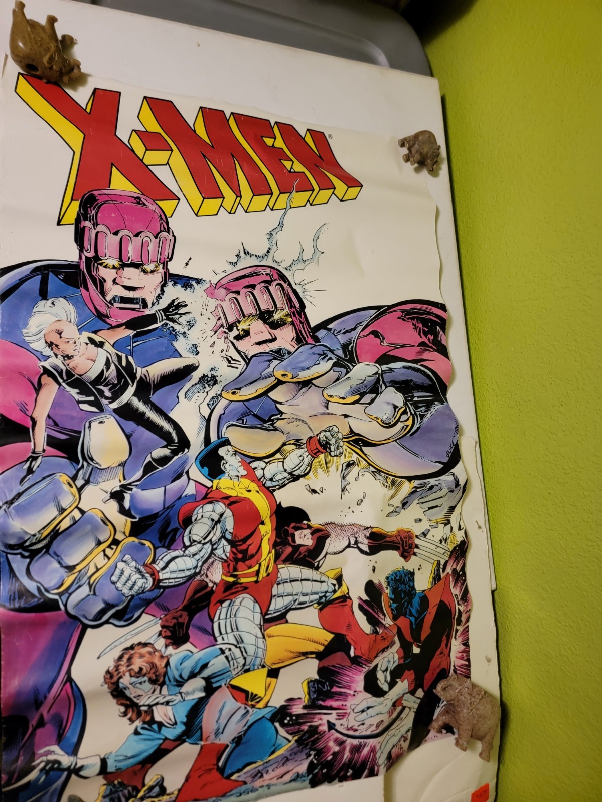 X-men - #2 Poster 22x32” 1984 Marvel Comics Wolverine Vintage Sentinels Vintage