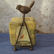 Albena Klatka dla ptaków Motyw dla ptaków Dekoracyjna ceramiczna podstawka korkowa Zestaw 4 szt. z uchwytem