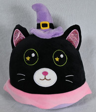 Halloween Witch Cat Purple Black Plush Squishy Way to Celebrate 10-1/2"