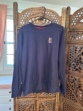 Fila Men's Navy Long Sleeve Sweatshirt Mens Medium