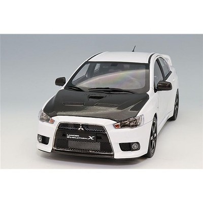 VIAT Modell Mitsubishi Lancer Evolution X weiß Carbon Motorhaube TE37 1/18
