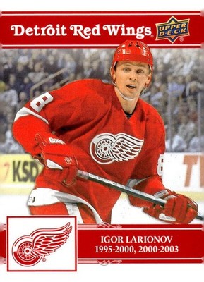 IGOR LARIONOV 2025-26 UD Red Wings Centennial Hobby Logo #79 NHL  ID:173140