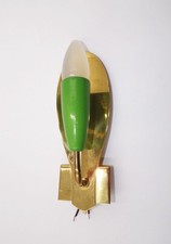 Wandlampe Sputnik Gold Grün E14 Vintage 70er Jahre Leuchte