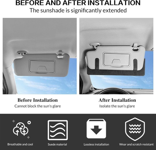 Protector Deslumbrante Polarizado Parasol Extensor Antideslumbrante Parasol Coche Universal - Imagen 3 de 8