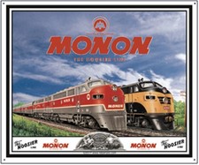 MONON RAILROAD / TRAIN METAL SIGN  ( 10" x 12" ) -  BRAND NEW!