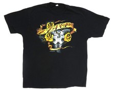 ZZ Top Vintage T Shirt 2010's Tultex Tag Cow Skull Logo Band From Texas