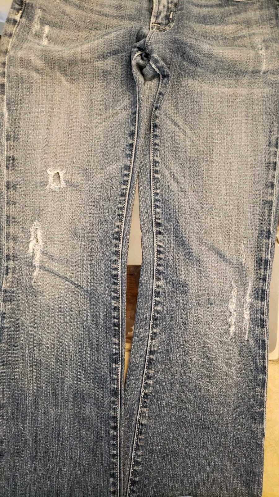 Vigoss Women's Distressed Bootcut Jeans Med Blue Sz 5