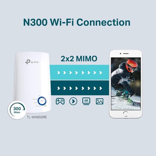 TP-Link TL-WA850RE N300 Universal Range Extender, Broadband/Wi-Fi Extender, Wi-F - Photo 4/8