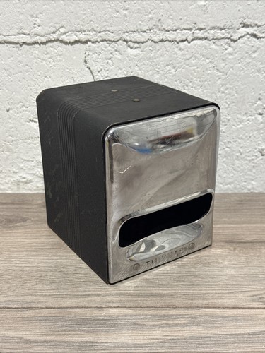 Vintage TIDYNAP Black And Chrome Retro Diner Napkin Holder Dispenser