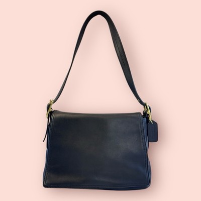 COACH Y2K Vintage Legacy West Studio Flap Shoulder Bag Black