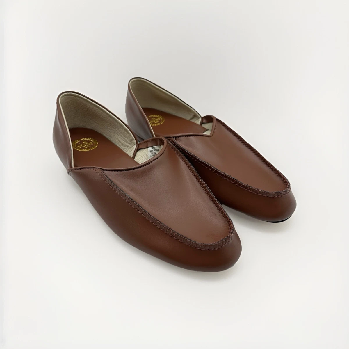 Brown Solid Slippers L.B. Evans for Men for sale | eBay display picture 1