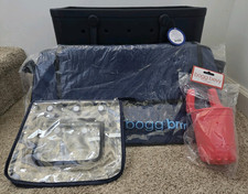 NWT LARGE NAVY BLUE BOGG BAG TOTE, BEVY CUP HOLDER, COOLER INSERT, 2 CLEAR BAGS