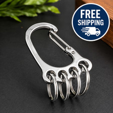 Multi Ring Keychain Holder   4 Split Rings Creative Key Chain for Men Women..