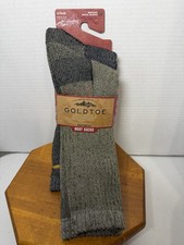 Gold Toe Signature Heavyweight Boot Socks Merino Wool Blend 2 Pair Size 6-12.5