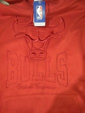 Felpa Con Cappuccio Chicago Bulls Rossa Nuovo Tg  XL Con Etichetta  
