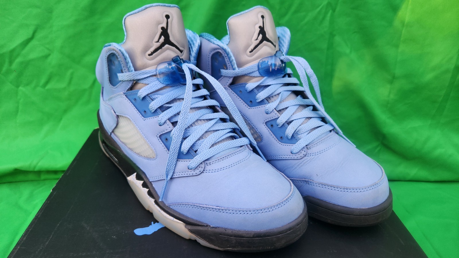 SAOLA Nike Air Jordan 5 Retro UNC University Blu Sneakers Taglia 11.5 Scatola Inclusa