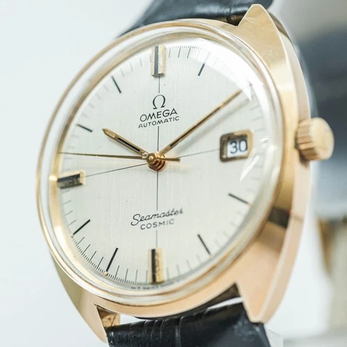 *NEAR MINT* Vintage OMEGA Seamaster Cosmic TOOL.107 Automatic Date Gold 35mm Men