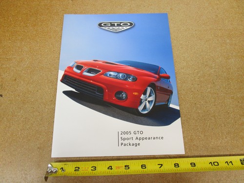 2005 Pontiac GTO Sport Appearance sales brochure 6pg ORIGINAL literature