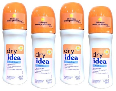Dry Idea Antiperspirant Deodorant, Powder Fresh, 3.25 Ounces (Pack of 4)