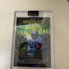 Barry Sanders 2025 Wild Card Haunted Hits Green Sparkle #d 1/3 Lions 