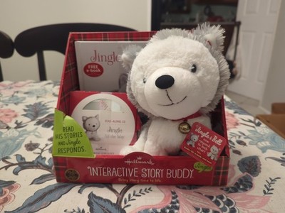 Hallmark Jingle Bell Interactive Story Buddy Plush CD & Gift Book Set NEW