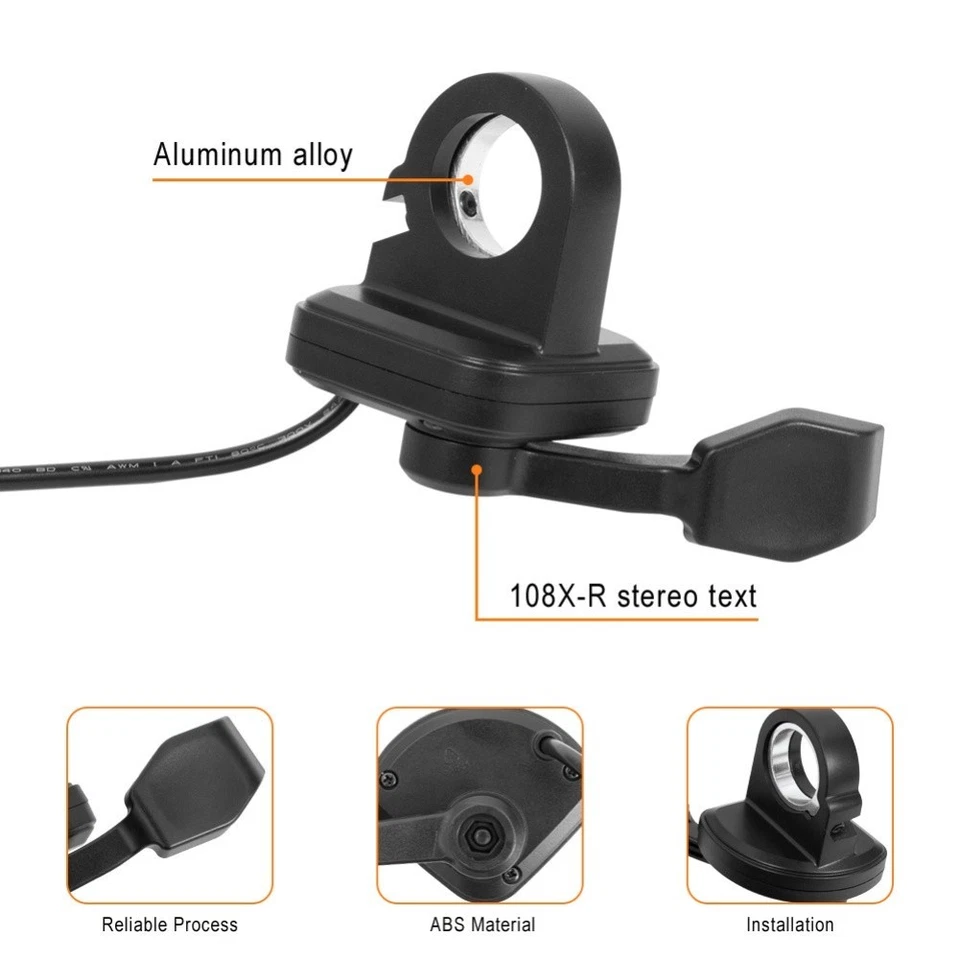 Ebike Daumengas Drehgriff Wasserdicht Verbinder Rutschfest Strukturierter Griff - Bild 4 von 4