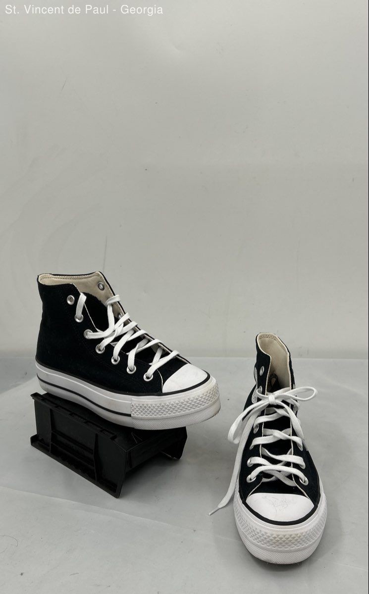 Converse All Star Black Solid Double Sole Sneaker… - image 1