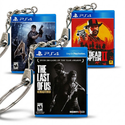 PS4 PlayStation 4 Miniatur Spielhülle Schlüsselanhänger Spieleauswahl Geschenk
