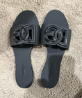 Dolce & Gabbana Women’s Black Logo Slide Sandals Rubber Slip On EU 38 US 8 — photo 1